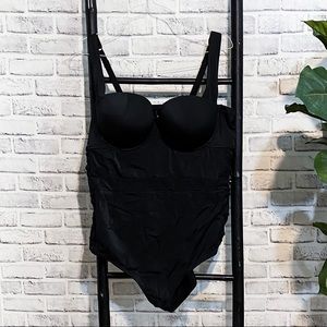 Torrid Black Lattice Side Swimsuit 3X